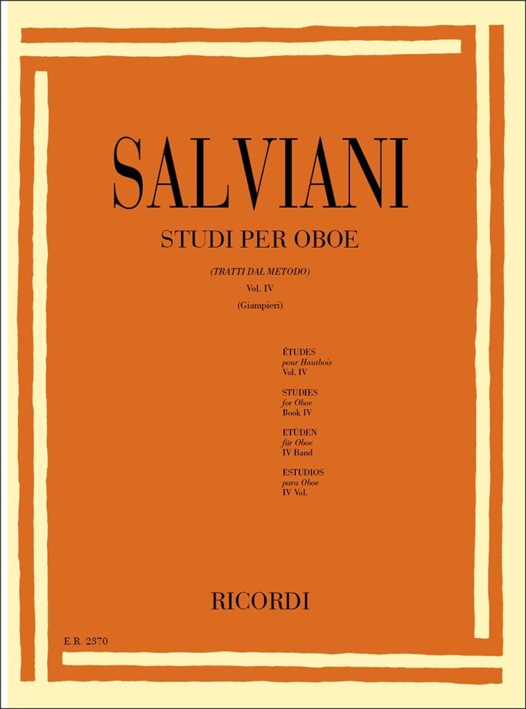 Studi per oboe (tratti dal Metodo) Vol. IV